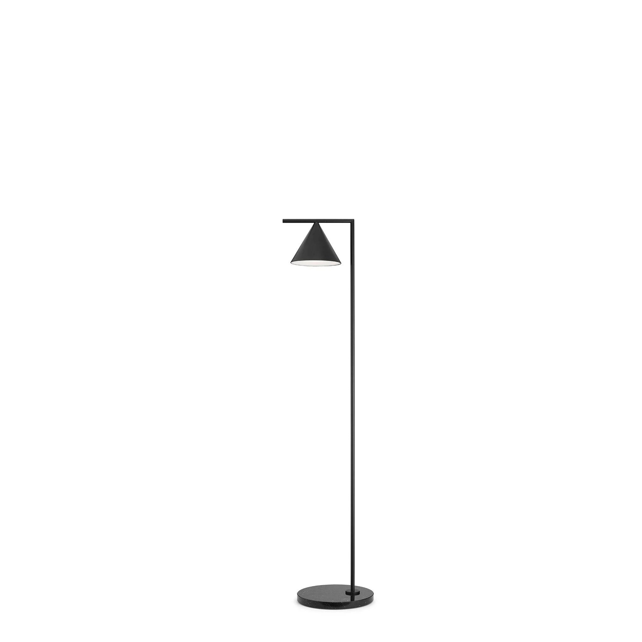 Flos vloerlamp Captain Flint - antraciet - zwart marmer