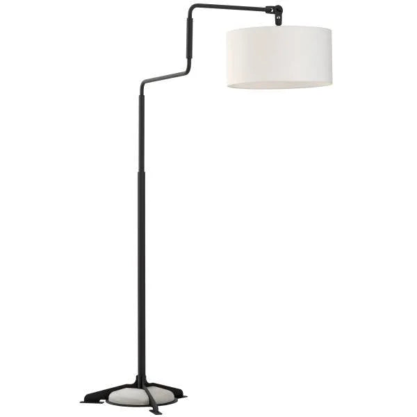 Functionals vloerlamp Swivel - zwart - kap wit