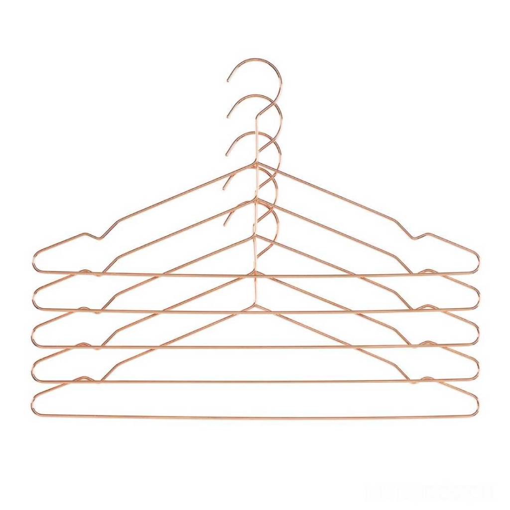 Hay Design kledinghanger Hang - set van 5 - koper