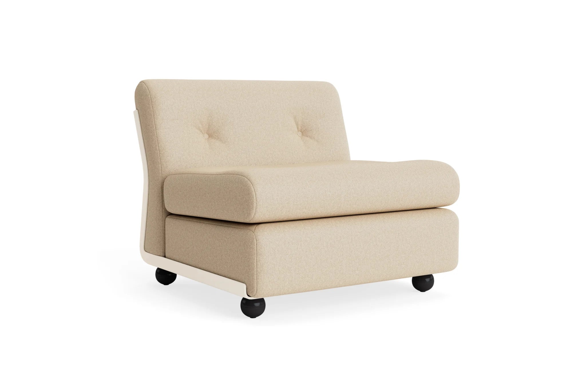 Hay Design Amanta Sofa stof 1 zits - Cream Beige Shell & Upholstery Hallingdal 220
