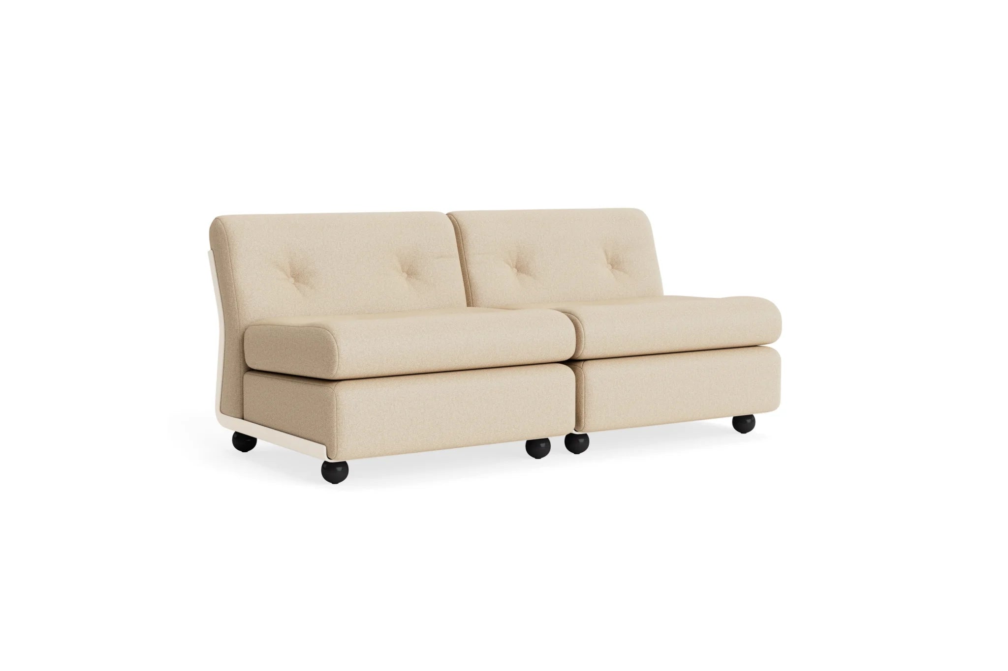Hay Design Amanta Sofa stof 2 zits - Cream Beige Shell & Upholstery Hallingdal 220