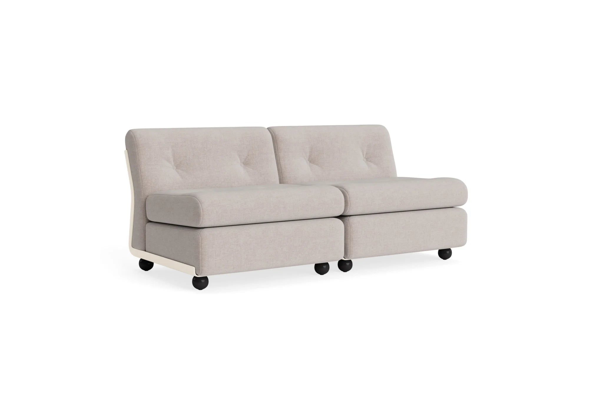 Hay Design Amanta Sofa stof 2 zits - Seater Cream Beige Shell & Upholstery Overlap 05