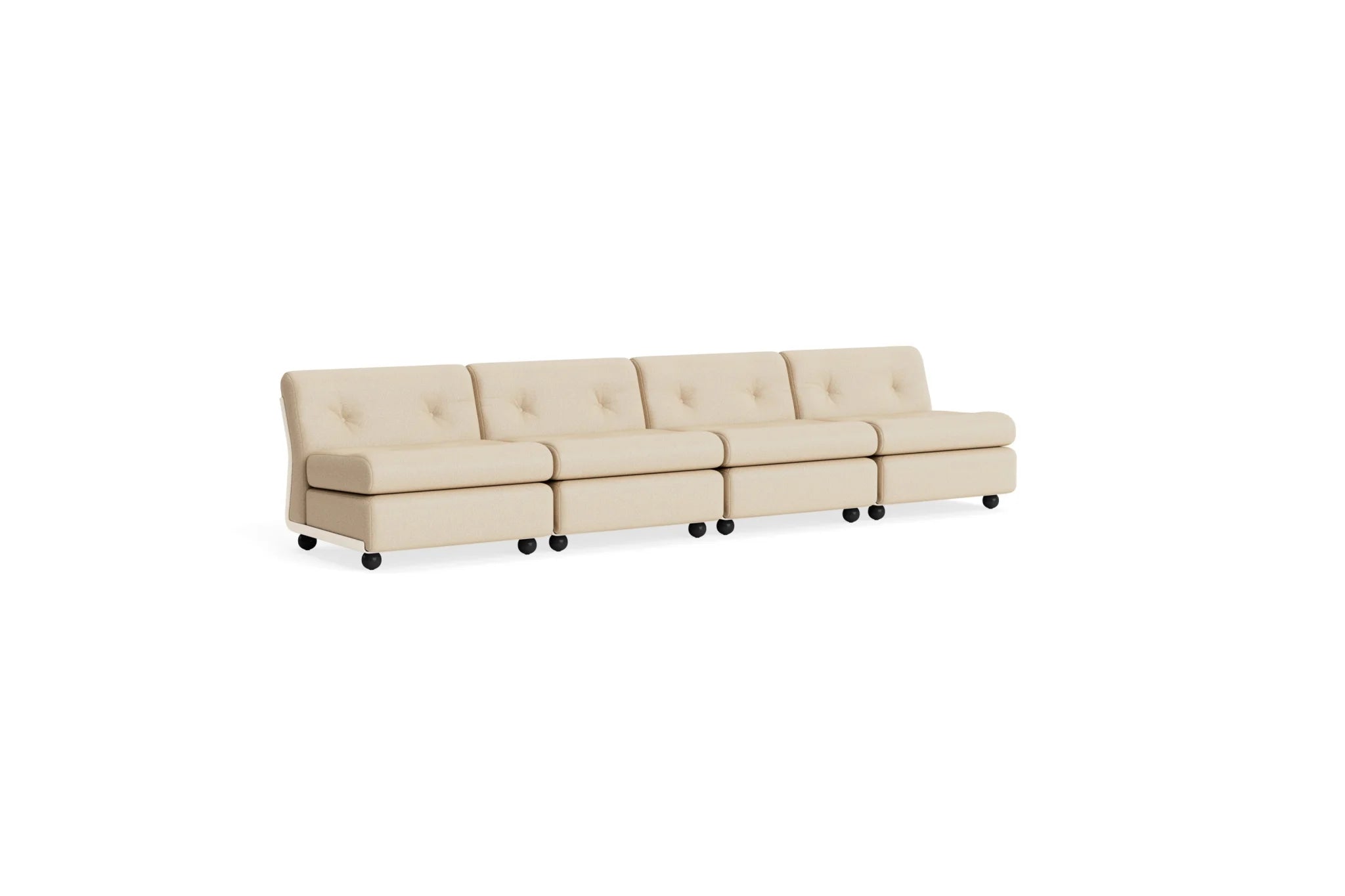 Hay Design Amanta Sofa stof 4 zits - Cream Beige Shell & Upholstery Hallingdal 220