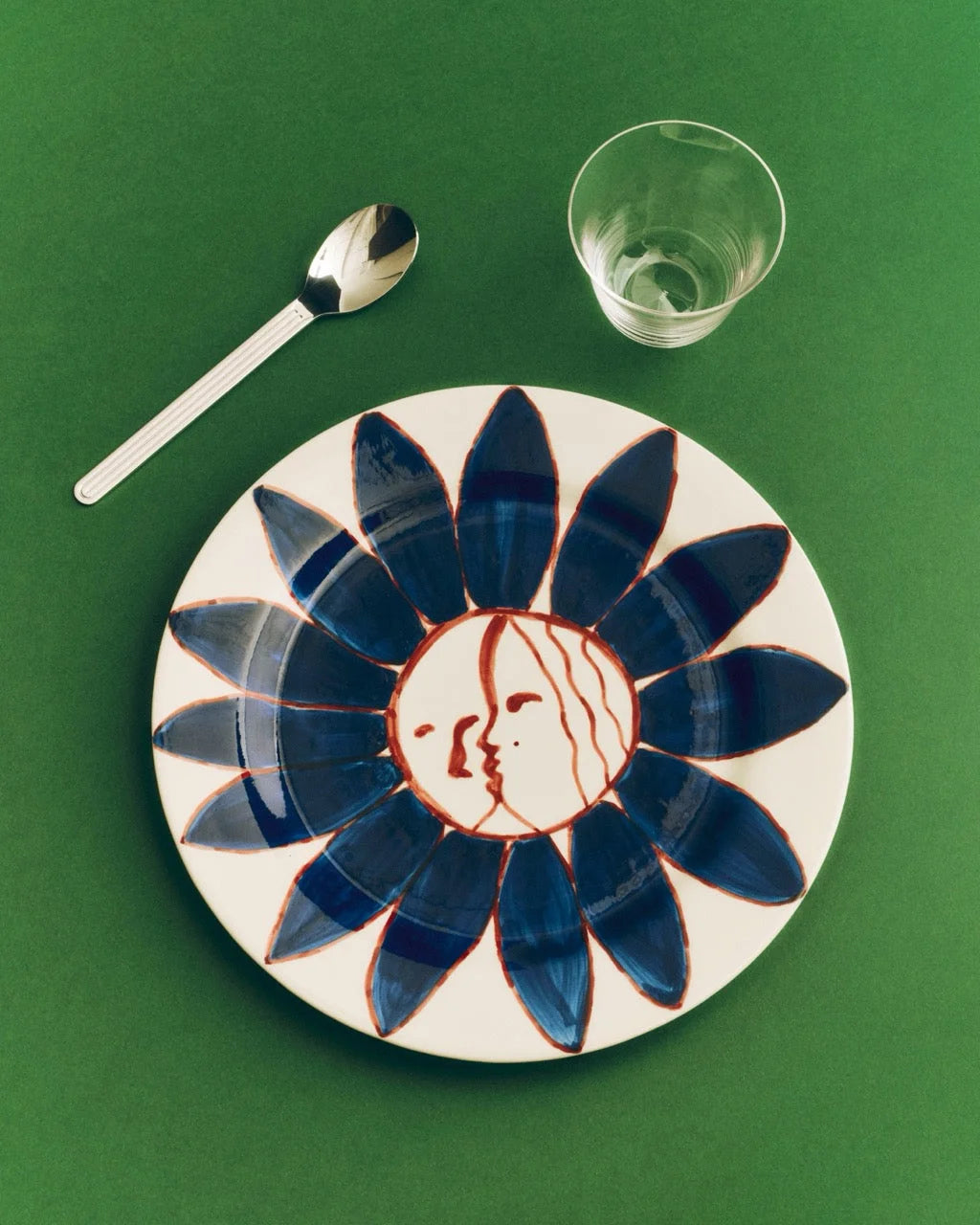 Hay Design bord La Pittura - Deep Blue Flower Ø28,5 cm
