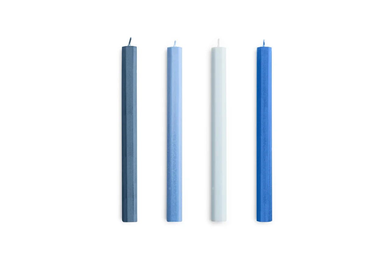 Hay Design Hexagon Candles kaarsen set van 4 - Blues set of 4