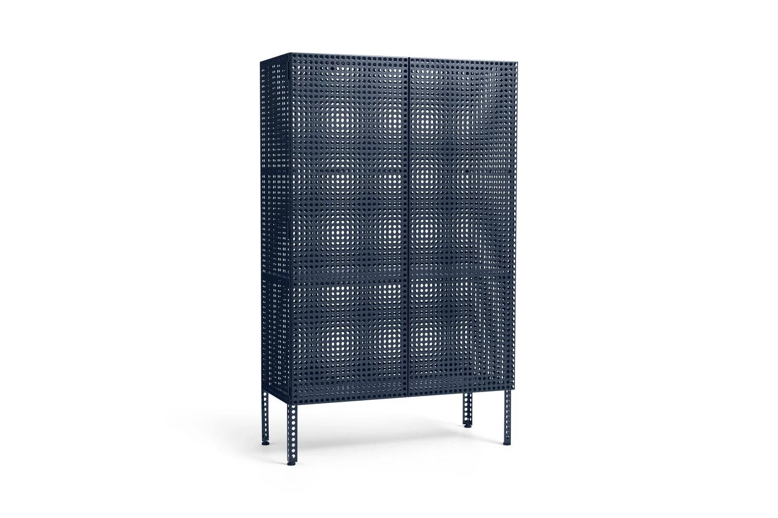 Hay Design Perforated Cabinet Large steel blue