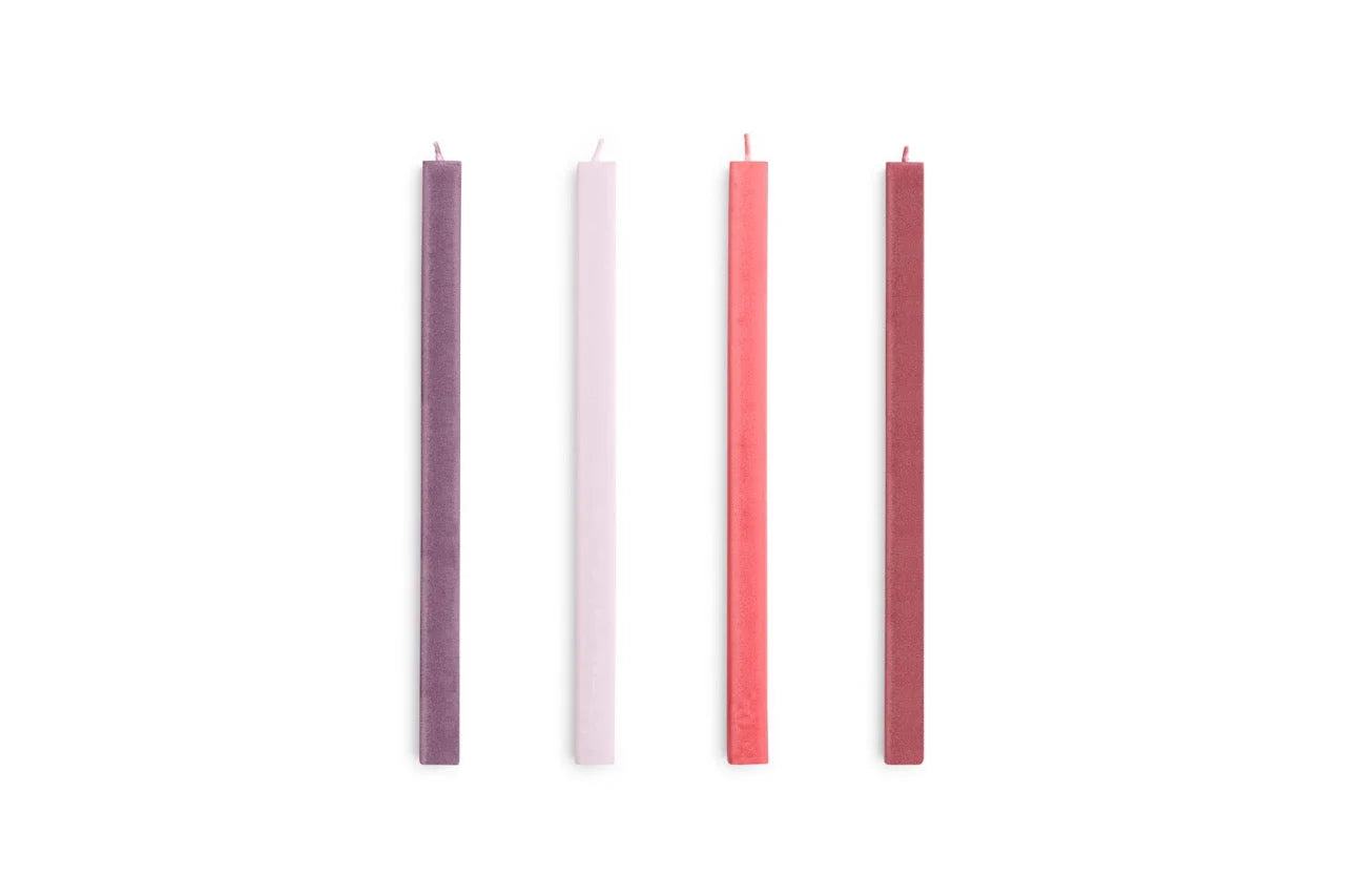 Hay Design Square Candles kaarsen set van 4 - Reds and Bordeaux set of 4