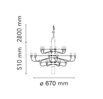 Flos kroonluchter 2097-18