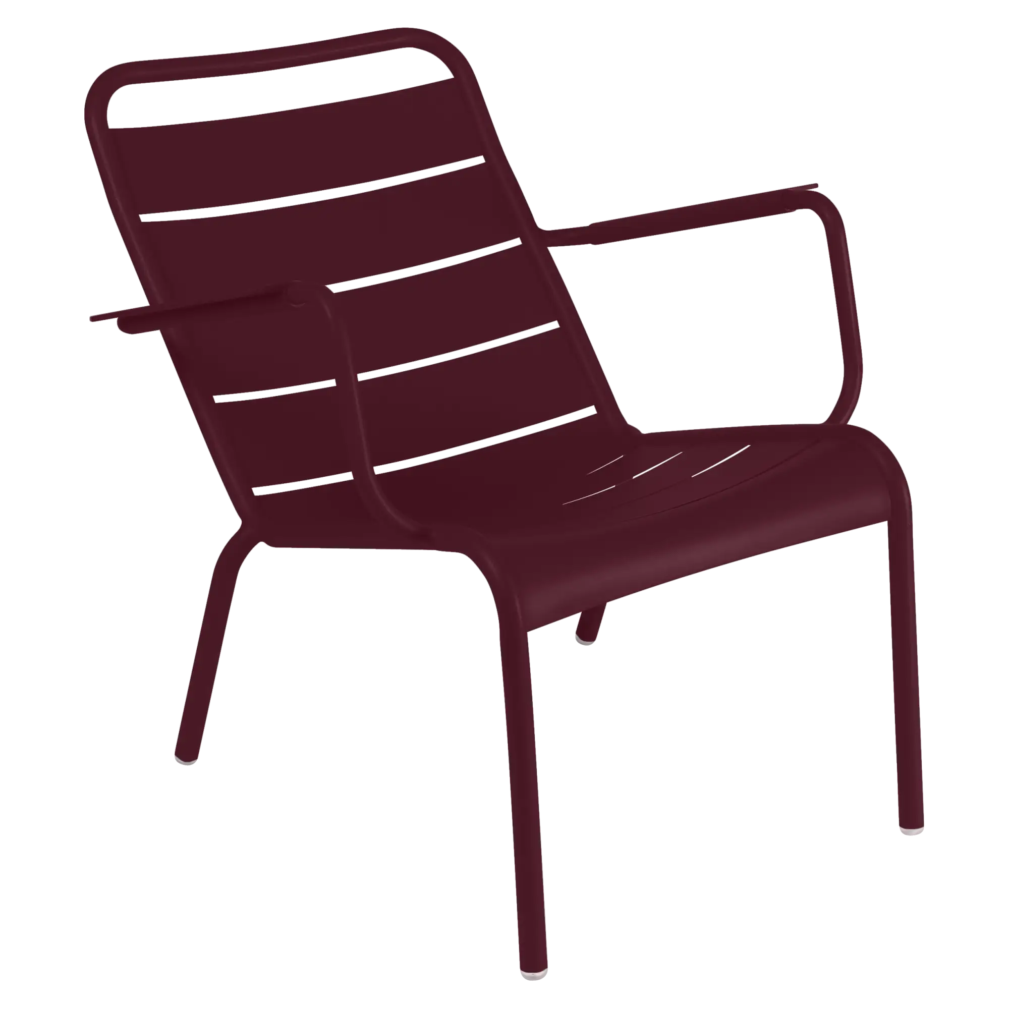 Fermob low armstoel Luxembourg - black cherry