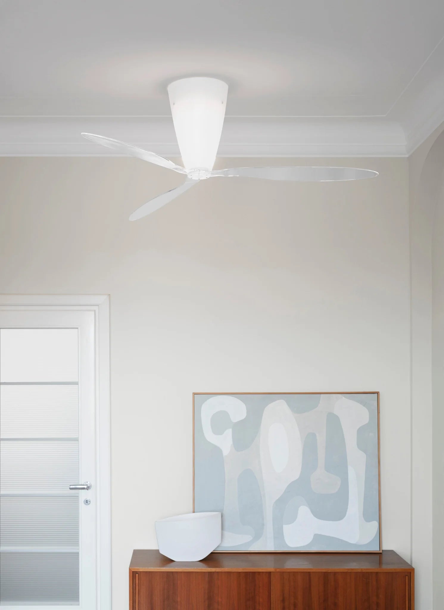 Luceplan plafondlamp en ventilator Blow - transparant