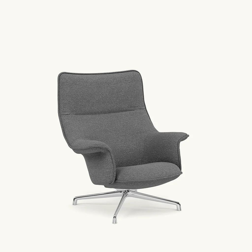 Grijs gestoffeerde lounge chair uit de Doze Lounge Chair High Back collectie