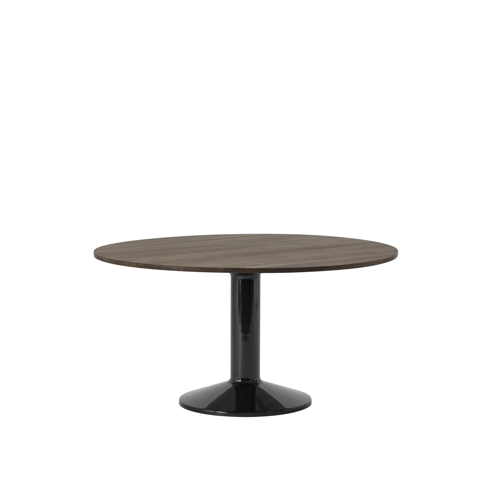 Muuto tafel Midst - Ø 140 cm. - donker geolied eiken / zwart