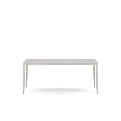 Plate Dining Table - wit onderstel - Carrara marmer