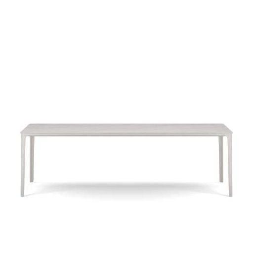 vitra Plate Dining Table - wit onderstel - Carrara marmer - 100 x 240 cm.