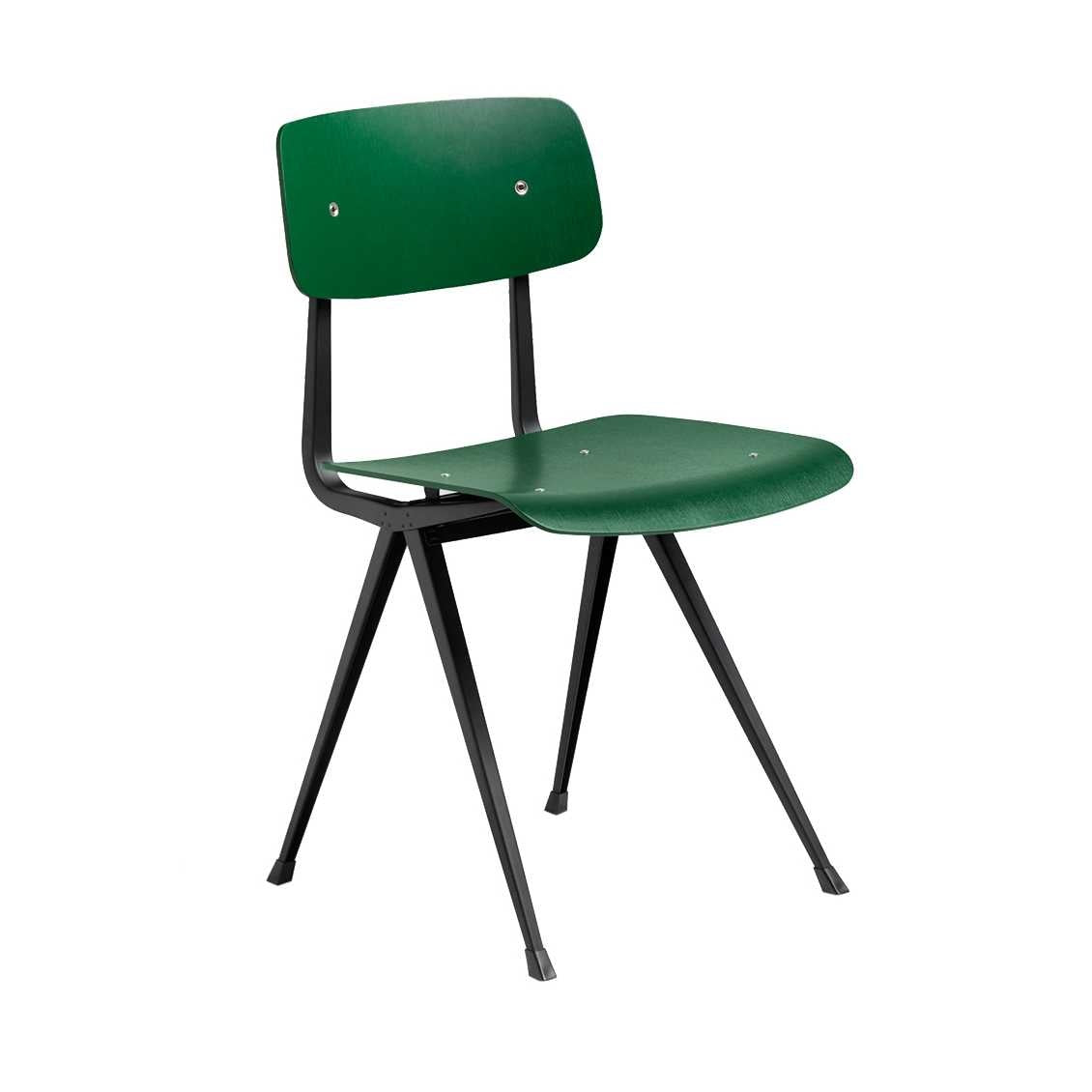 Hay Design Result chair - mosgroen - zwart frame