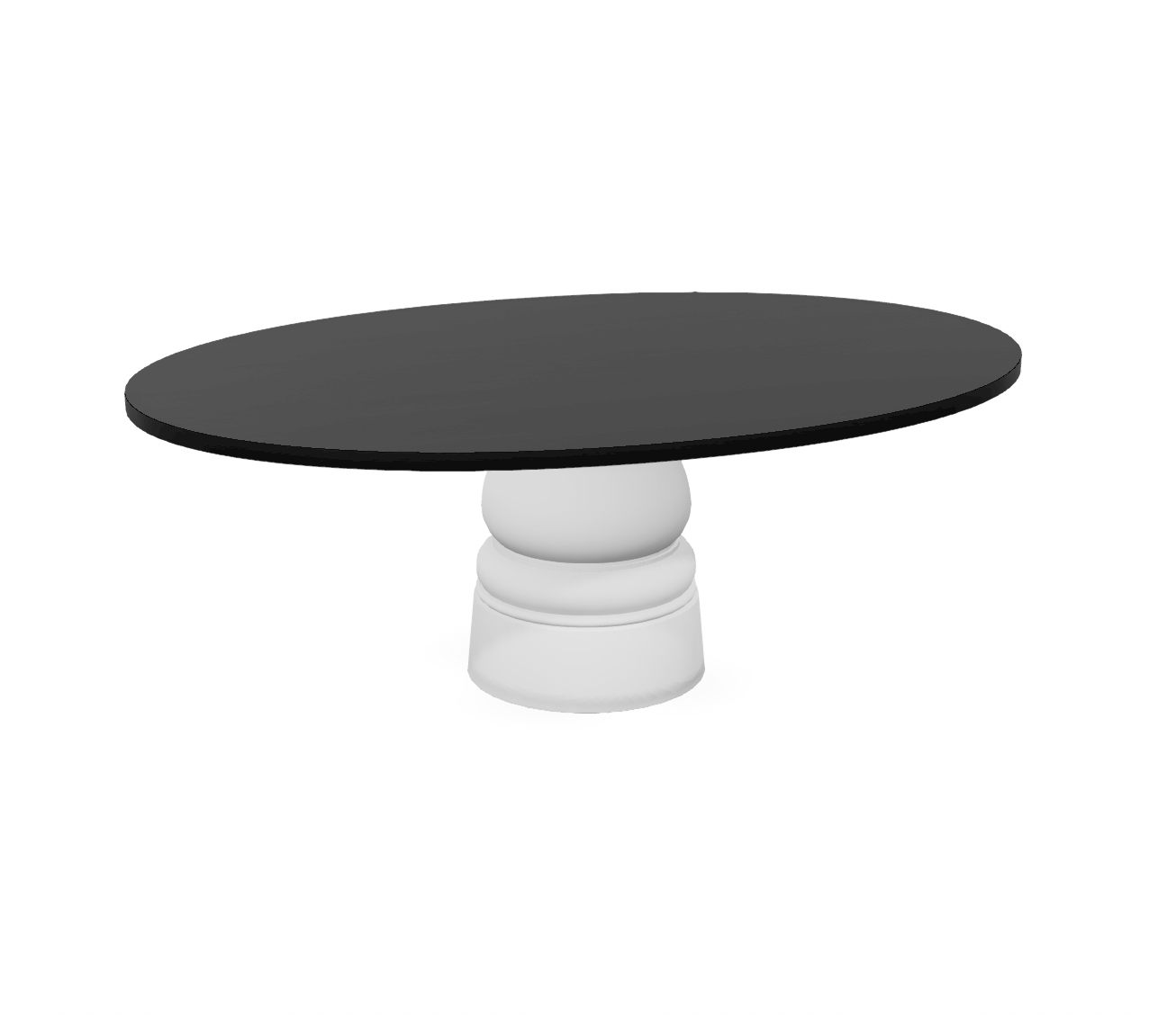 Moooi Container Table New Antiques base wit - ovaal - black stained