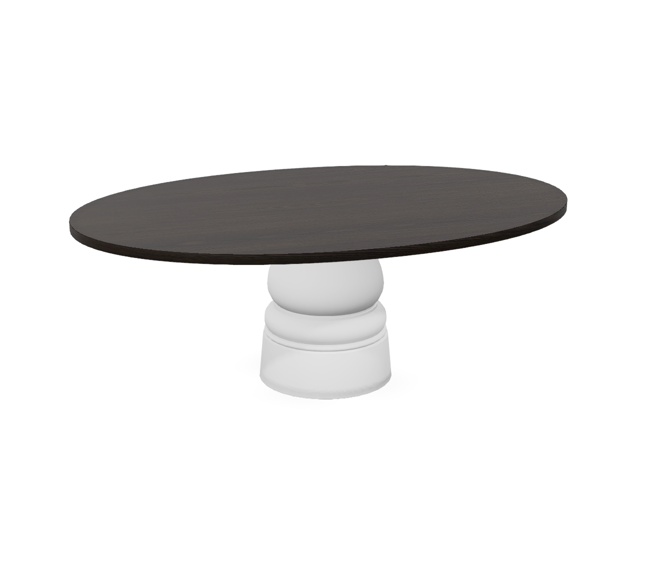 Moooi Container Table New Antiques base wit - ovaal - wengé