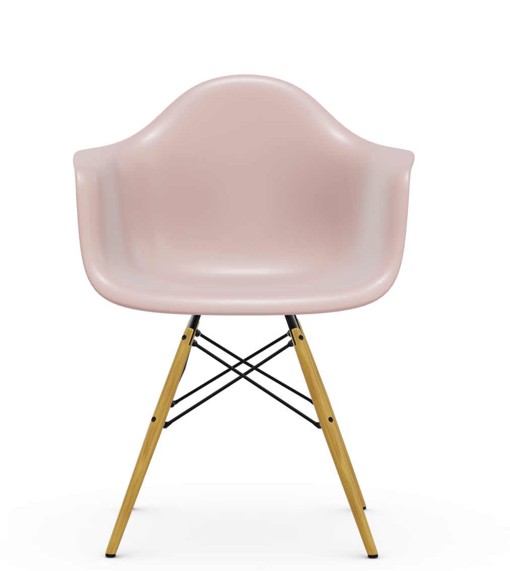 vitra Eames Plastic Armchair DAW RE - esdoorn licht - pale rose RE