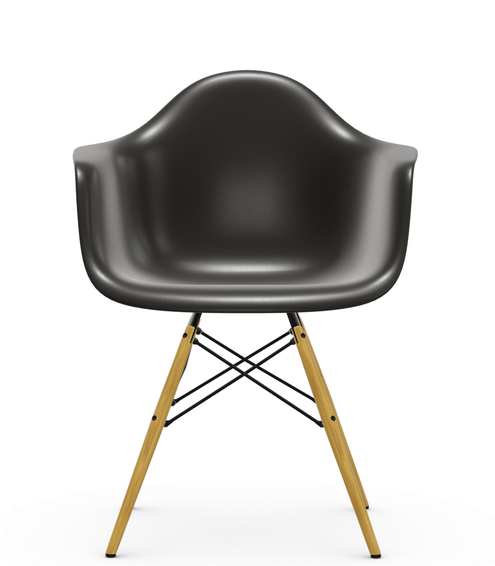 vitra Eames Plastic Armchair DAW RE - esdoorn licht - deep black RE