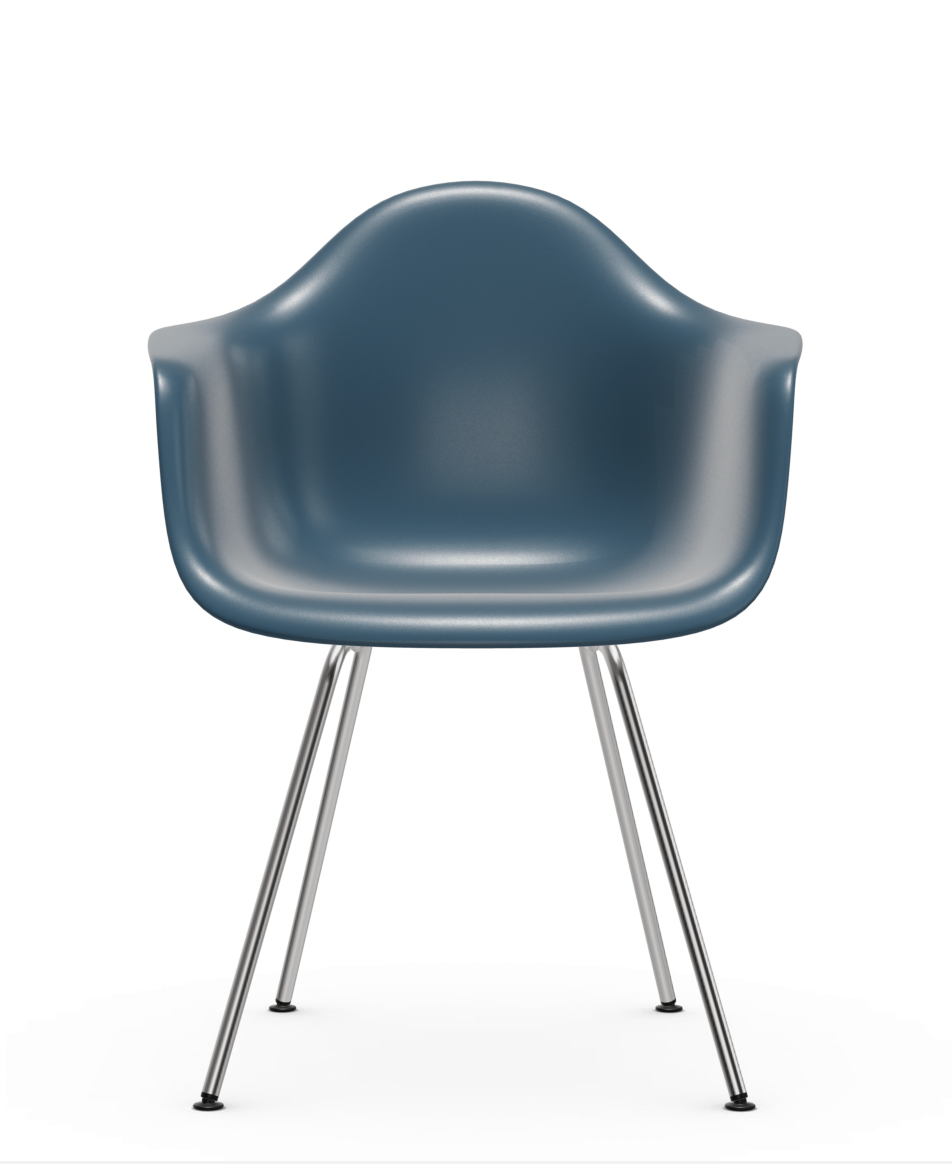 vitra Eames Plastic Armchair DAX RE - verchroomd - sea blue RE