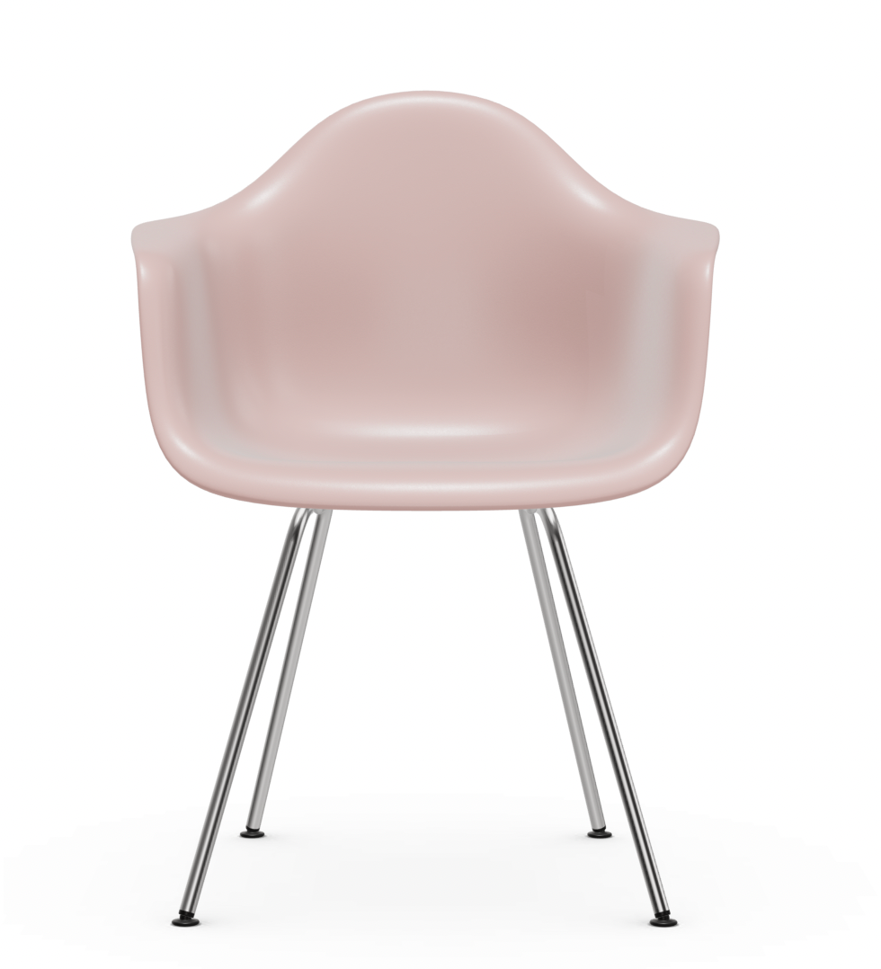 vitra Eames Plastic Armchair DAX RE - verchroomd - pale rose RE