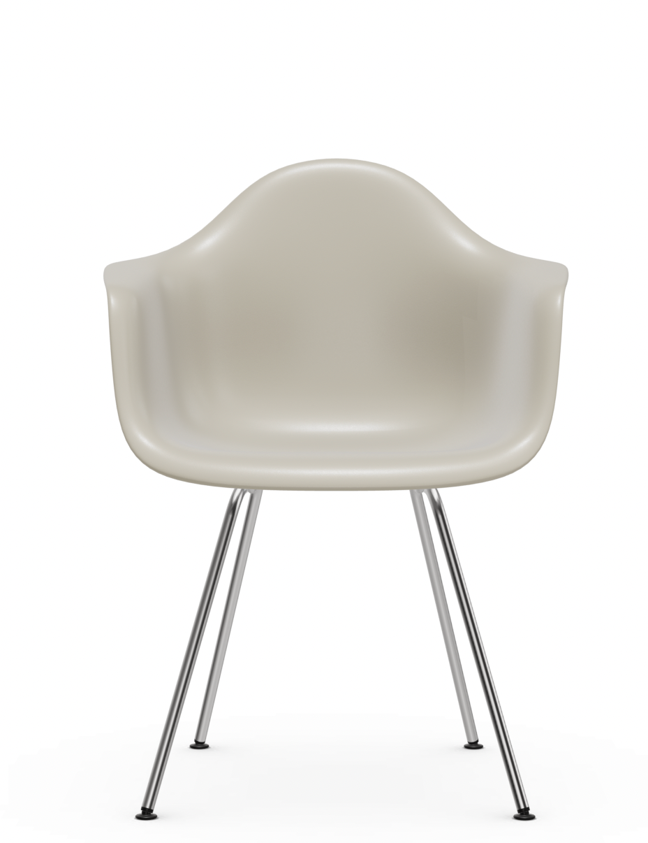 vitra Eames Plastic Armchair DAX RE - verchroomd - pebble RE