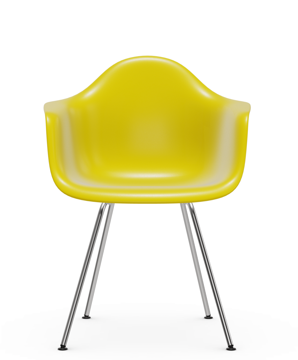 vitra Eames Plastic Armchair DAX RE - verchroomd - citron RE