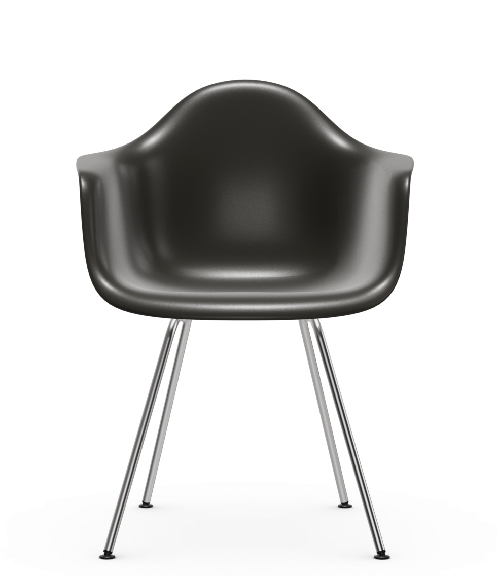 vitra Eames Plastic Armchair DAX RE - verchroomd - deep black RE