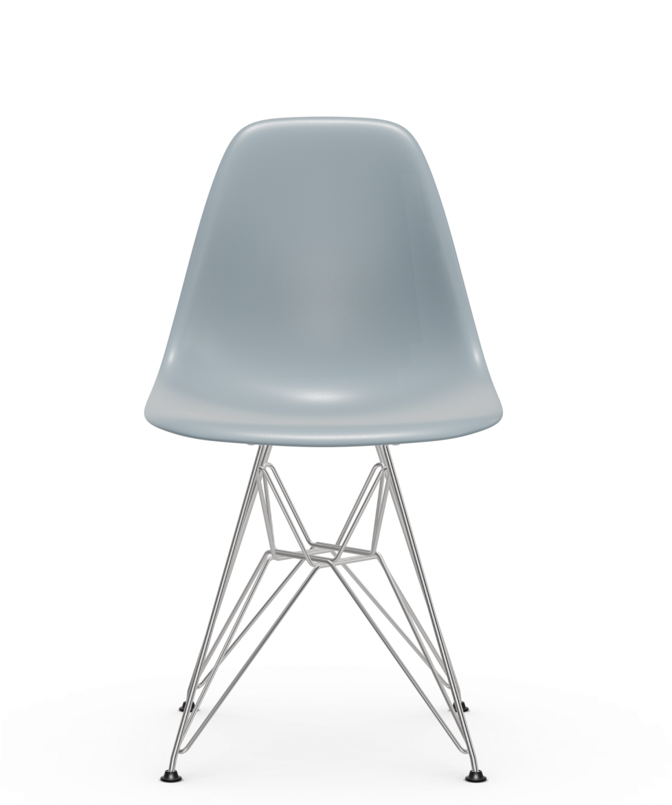 vitra Eames Plastic chair DSR RE - verchroomd - ice grey RE