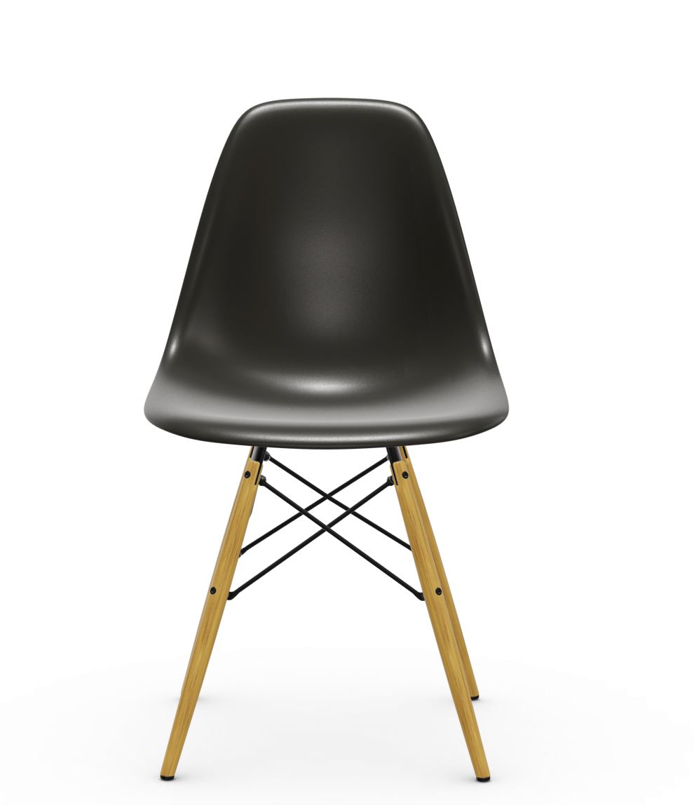 vitra Eames Plastic chair DSW RE - esdoorn licht - deep black RE