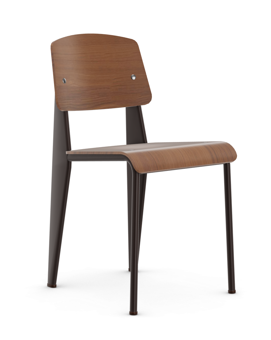 vitra stoel Standard - notenhout - chocolate