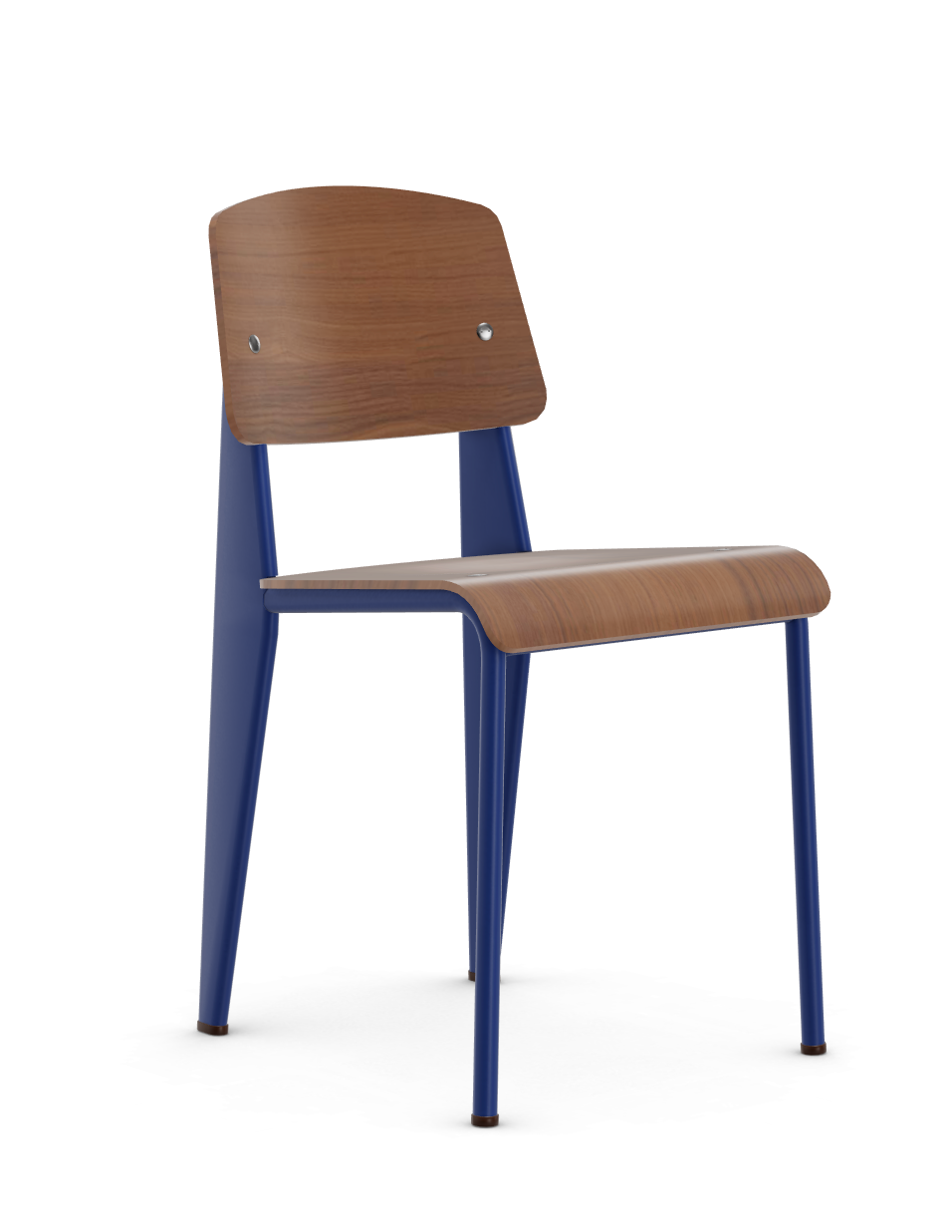 vitra stoel Standard - notenhout - bleu Marcoule