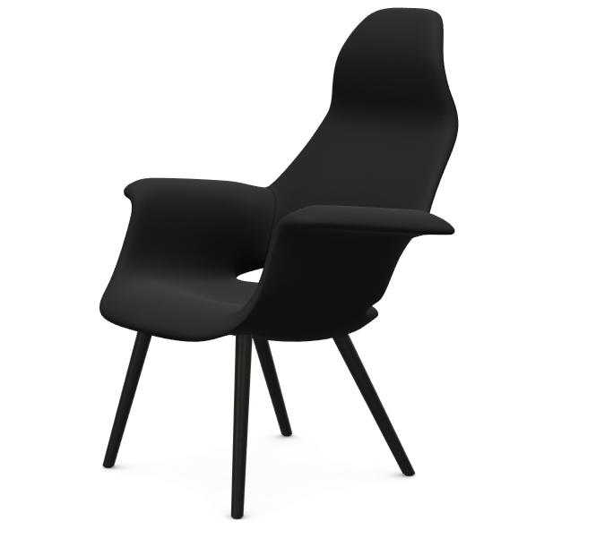 fauteuil Organic Highback - onderstel essen zwart