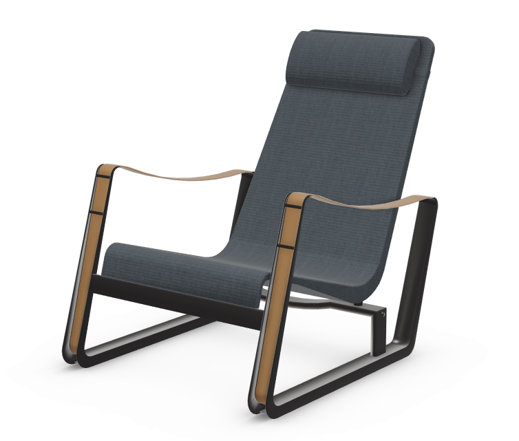 vitra Leunstoel Cité - diepzwart frame