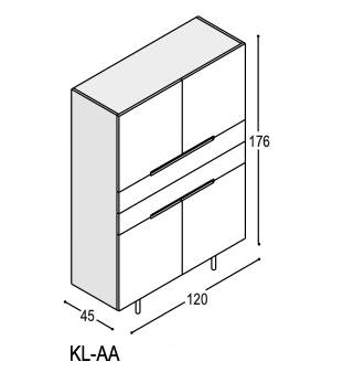 staande hoge kast Line - KL-AA