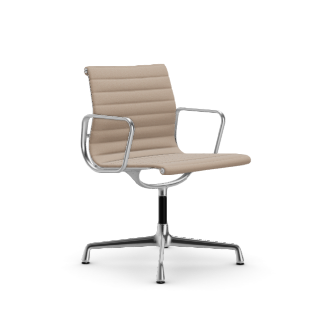 vitra Eames Aluminium Chair EA 104 - Dine - Hopsak - Hopsak nude/ivory - verchroomd onderstel