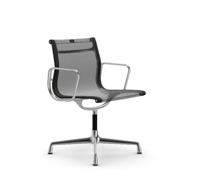 vitra Eames Aluminium Chair EA 103 - Dine - Netweave - Netweave nero - verchroomd onderstel