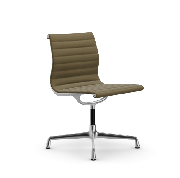 vitra Eames Aluminium Chair EA 101 - Dine - Hopsak - Hopsak dark grey/mustard - verchroomd onderstel