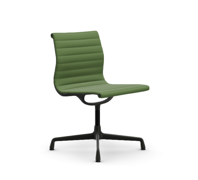 vitra Eames Aluminium Chair EA 101 - Dine - Hopsak - Hopsak grass green/forest - gecoat diepzwart onderstel