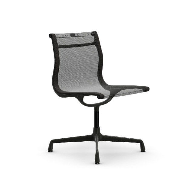 vitra Eames Aluminium Chair EA 101 - Dine - Netweave - Netweave darkgrey - gecoat diepzwart onderstel