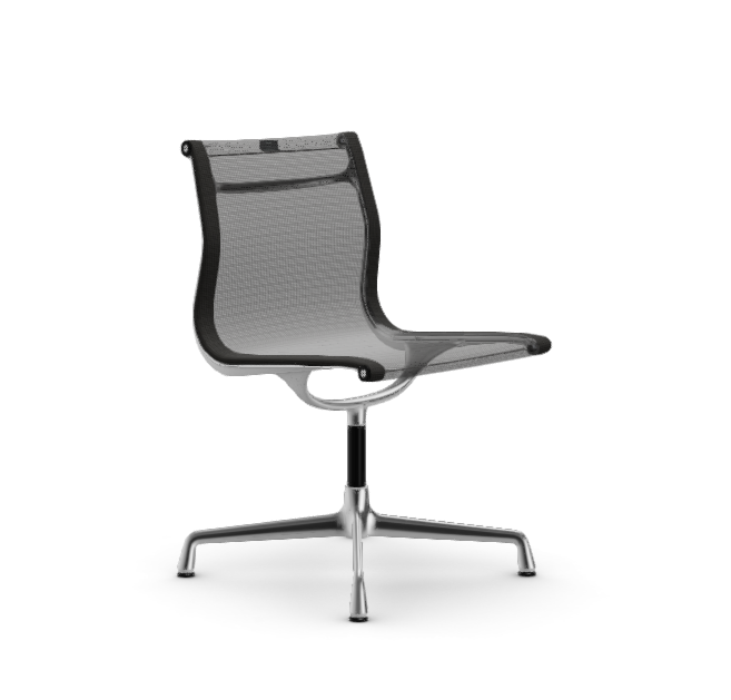 vitra Eames Aluminium Chair EA 101 - Dine - Netweave - Netweave darkgrey - verchroomd onderstel