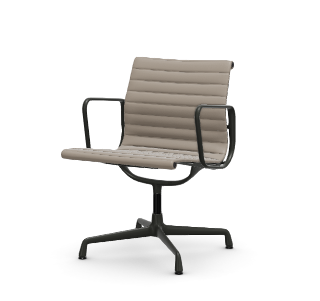 Eames Aluminium Chair EA 108 - Conference - leder