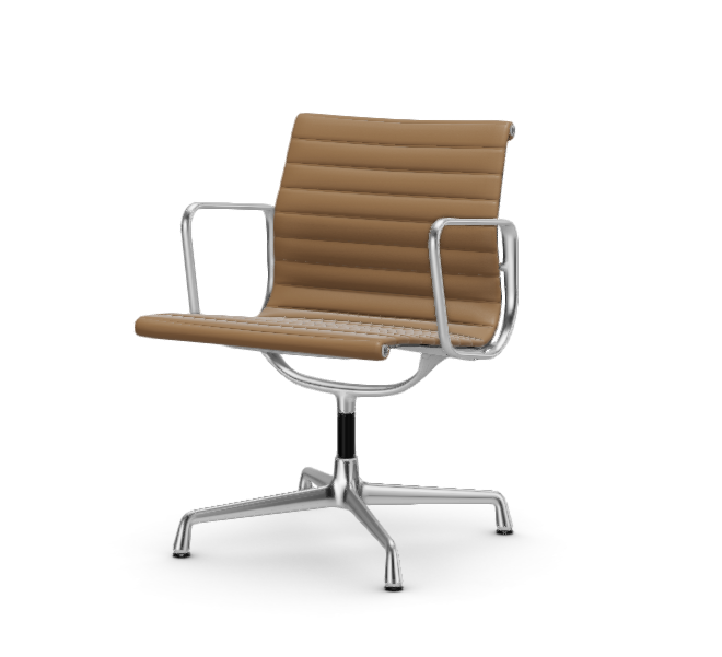 Eames Aluminium Chair EA 108 - Conference - leder