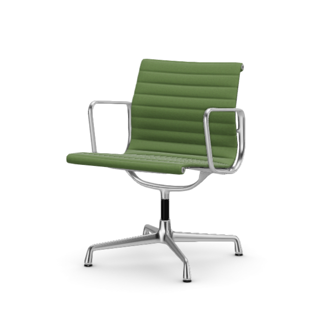 vitra Eames Aluminium Chair EA 108 - Conference - Hopsak - Hopsak grass green/forest - verchroomd onderstel