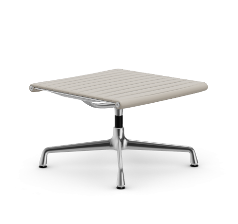 vitra Eames Aluminium Chair EA 125 - leder - clay leder - verchroomd onderstel