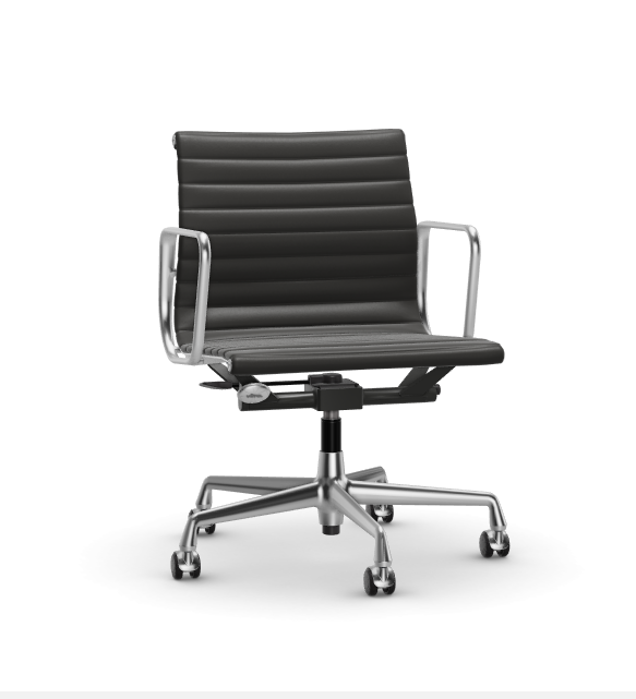 Eames Aluminium Chair EA 117 - Work - leder