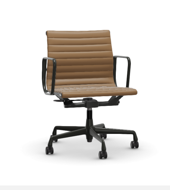 Eames Aluminium Chair EA 117 - Work - leder