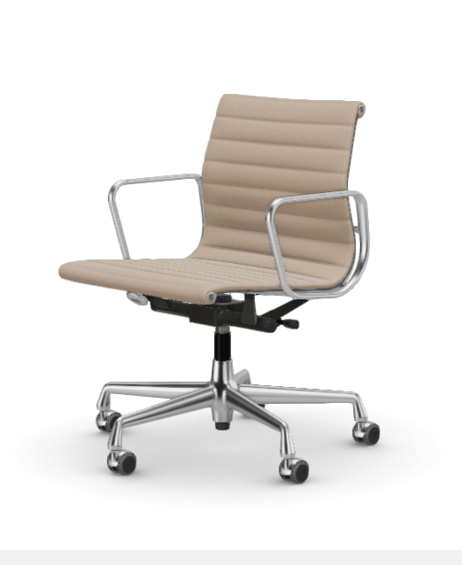 vitra Eames Aluminium Chair EA 118 - Work - Hopsak - Hopsak nude/ivory - verchroomd onderstel