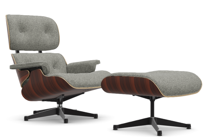 Eames Lounge Chair & Ottoman - Santos Palissander / Nubia