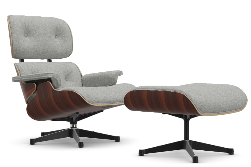 Eames Lounge Chair & Ottoman - Santos Palissander / Nubia